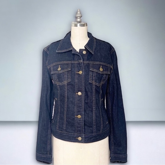 Ralph Lauren Dark Denim Trucker Jean Jacket Small - Picture 3 of 9